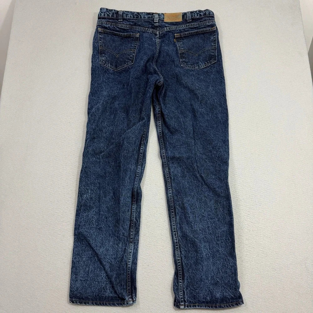 Vintage Levis 549 Jeans Men 40x32 Blue Dark Wash Straight Leg Denim Made USA 80s
